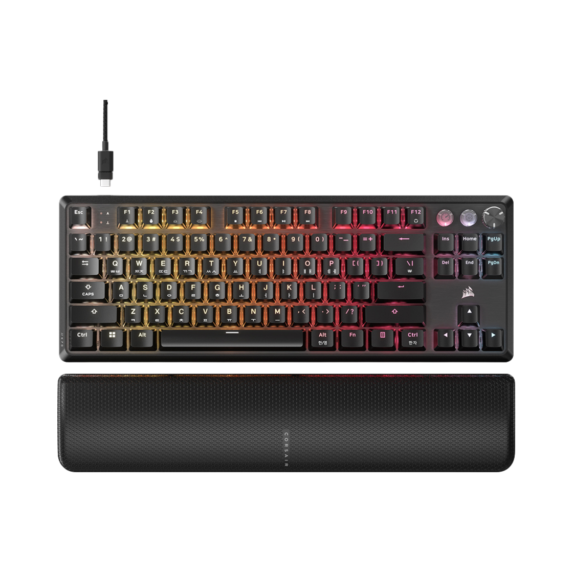 커세어 K70 PRO TKL MGX 래피드트리거 게이밍 기계식 키보드 블랙 마그네틱축(Corsair K70 PRO TKL MGX Rapid Trigger Gaming Mechanical Keyboard Black Magnetic Switch)