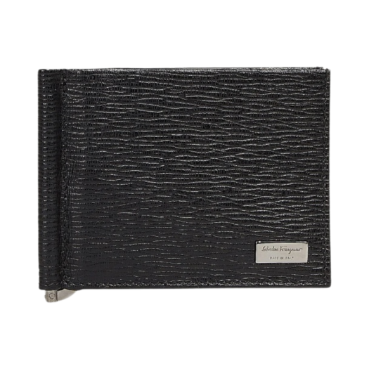 Ferragamo Wallet with Money Clip Black
