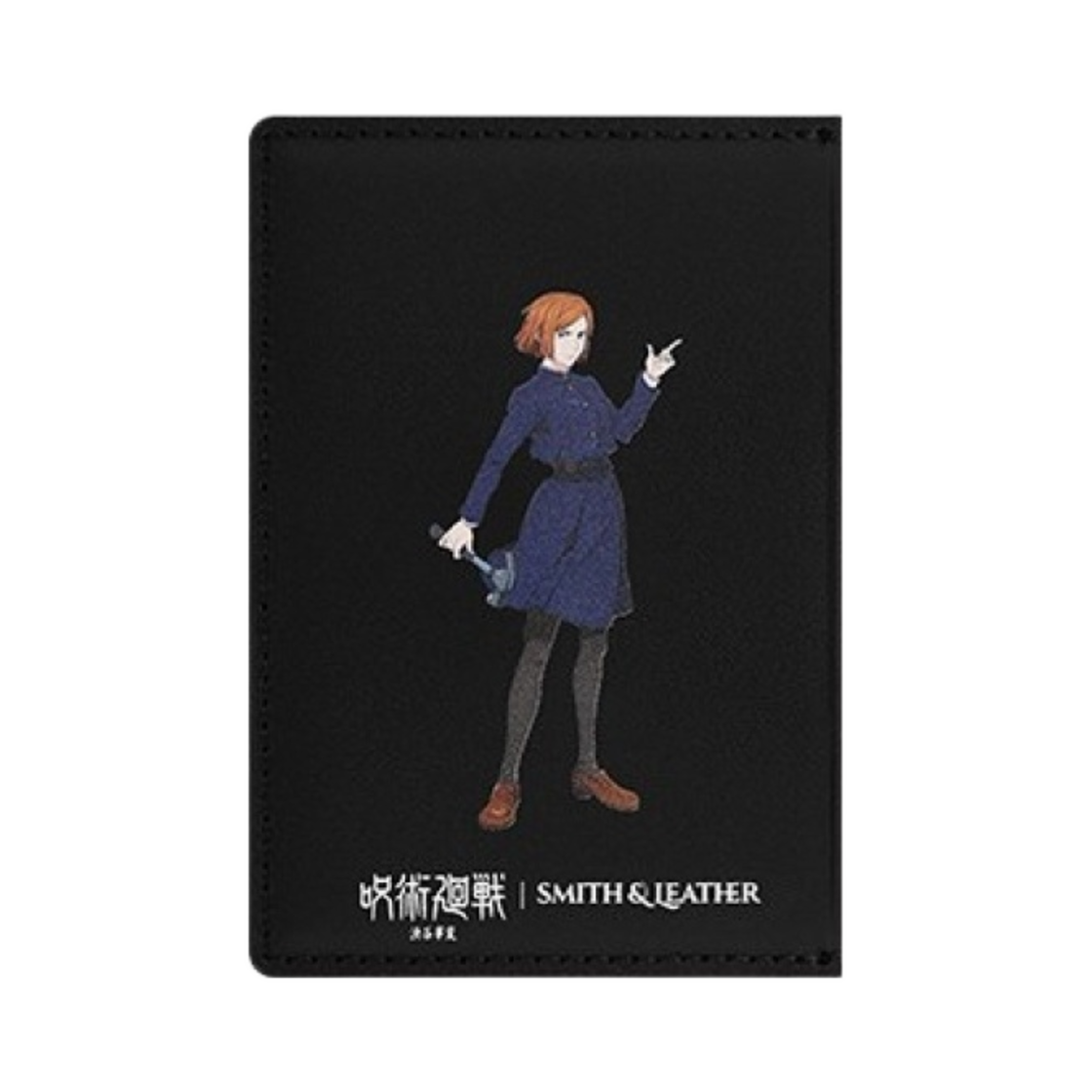 스미스 앤 레더 x 주술회전 레더 카드 지갑 쿠기사키 노바라(Smith & Leather x Jujutsu Kaisen Leather Card Wallet Kugisaki Nobara)