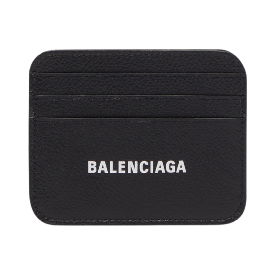 6941471IZIM1090 Balenciaga Grained Calfskin Split Cash Card Holder Black