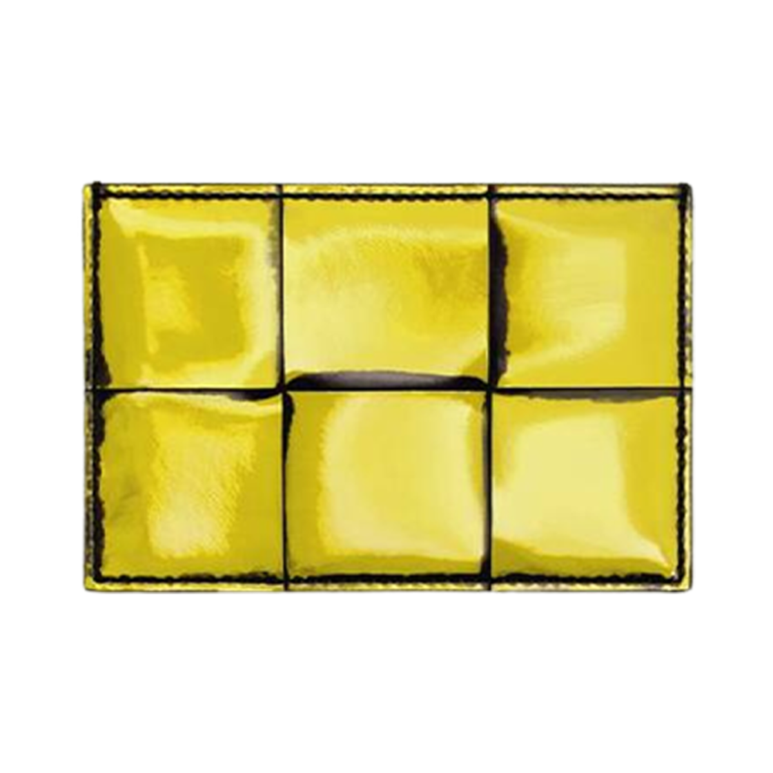 748052V38I23606 Bottega Veneta Cassette Credit Card Case New Chartreuse Black - 대표 이미지 #1