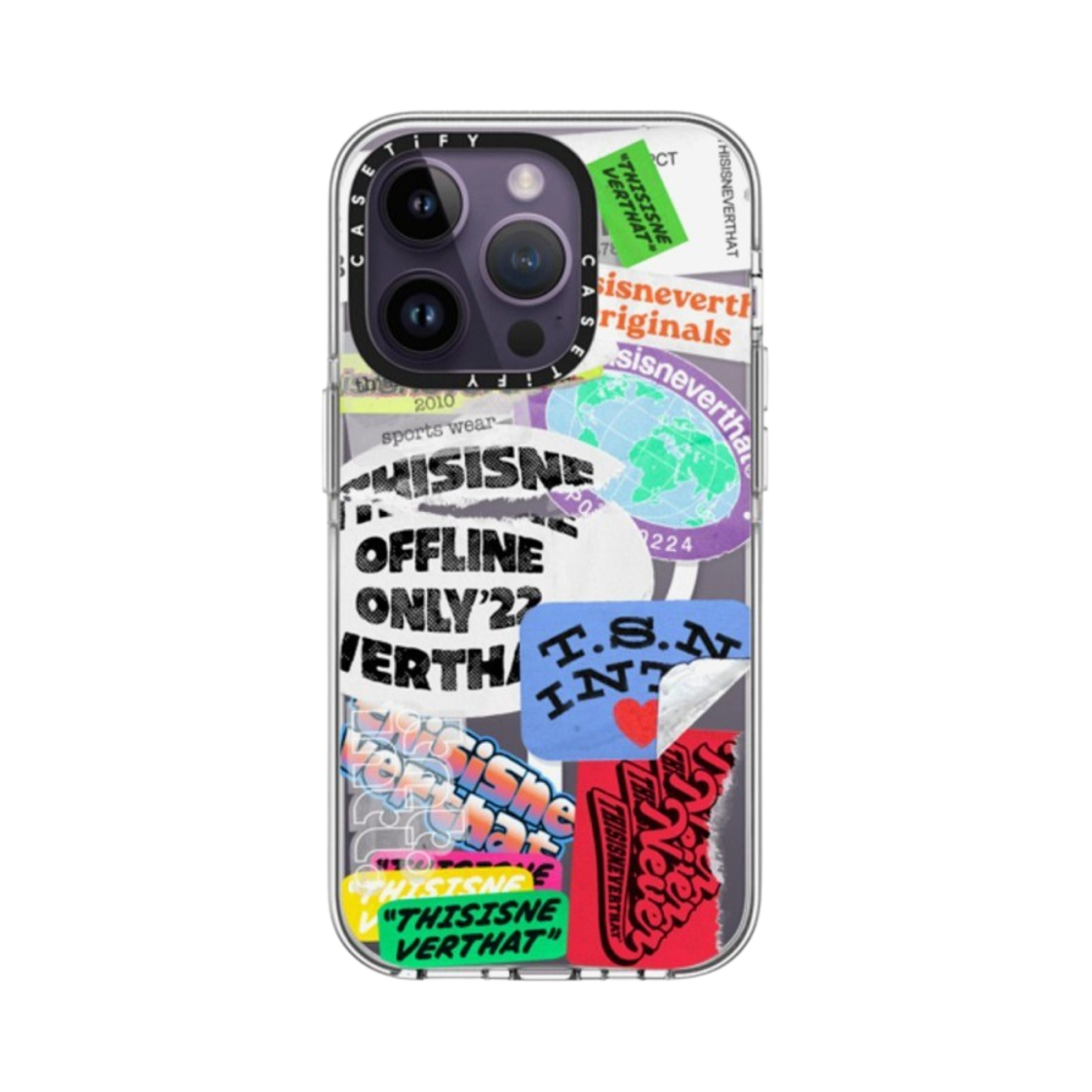케이스티파이 x 디스이즈네버댓 아이폰 스티커 맥세이프 클리어 케이스 클리어(Casetify x Thisisneverthat iPhone Sticker Magsafe Clear Case Clear) - 1