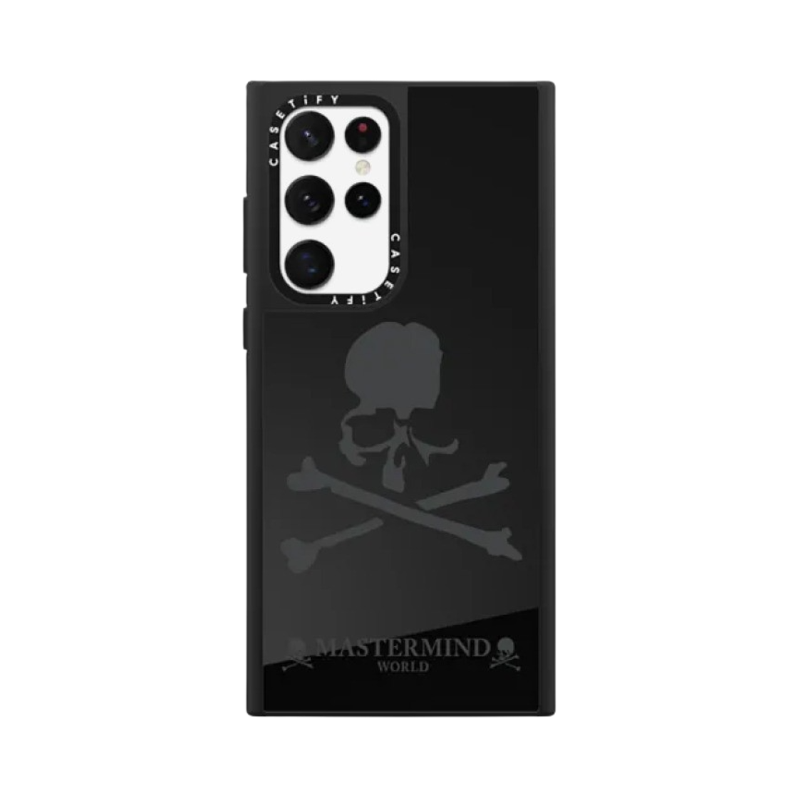 케이스티파이 x 마스터마인드 월드 갤럭시 그레이 스컬 미러 케이스 블랙 미러 블랙 범퍼(Casetify x Mastermind World Galaxy Gray Skull Mirror Case Black Mirror Black Bumper) - 1
