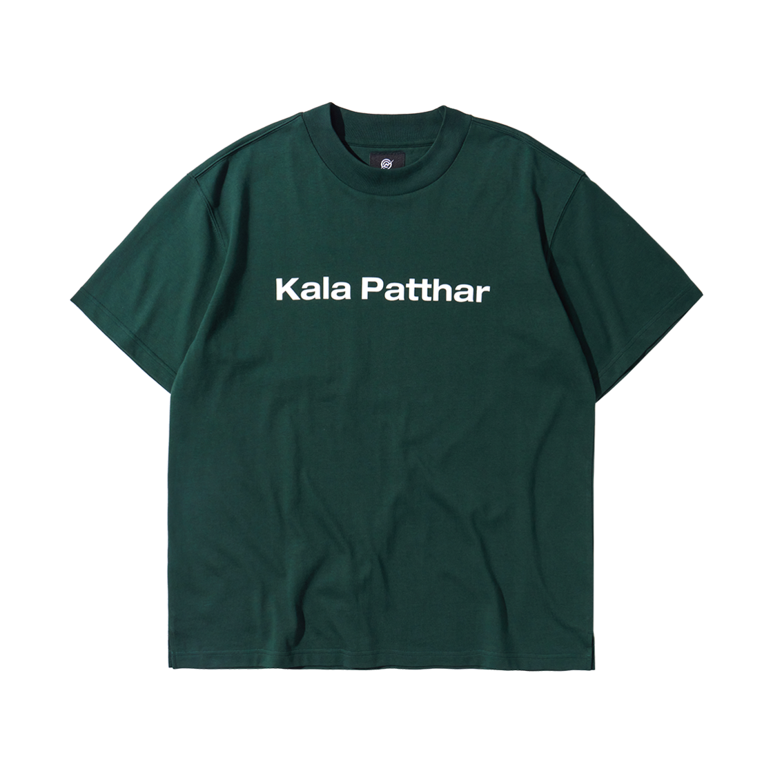 KB2RT1354MGR KALA PATTHAR Signature Logo Loose Fit T-Shirt Green