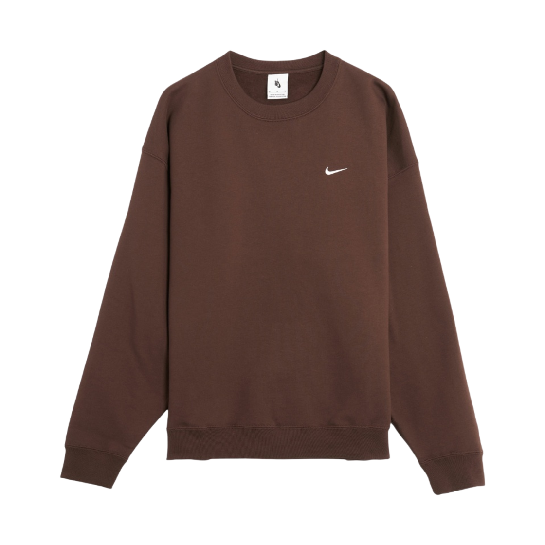 나이키 솔로 스우시 플리스 크루 바로크 브라운 - 아시아(Nike Solo Swoosh Fleece Crew Baroque Brown - Asia)