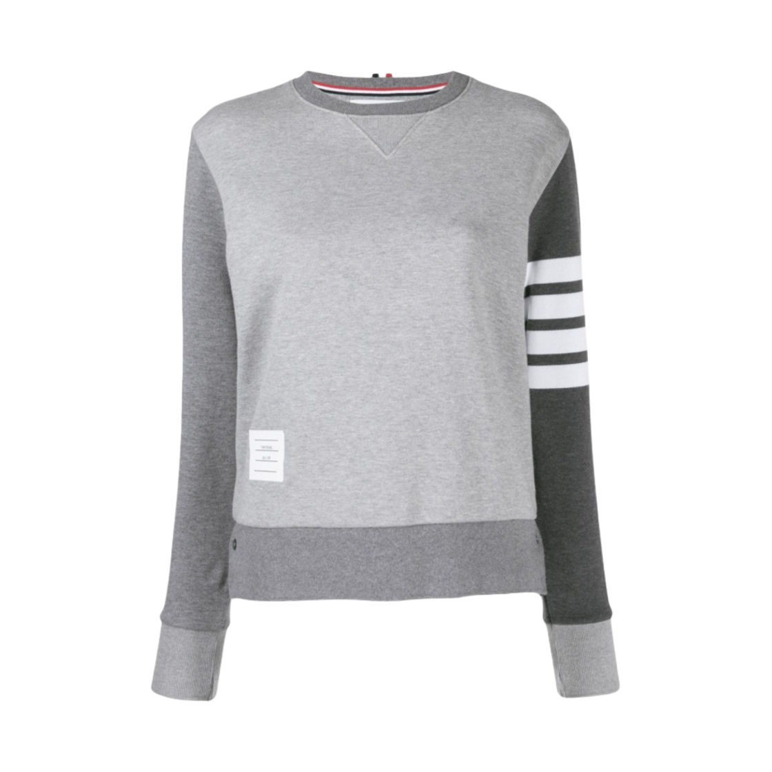 FJT062F-00535-982 (W) Thom Browne Funmix Classic Loopback 4-Bar Sweatshirt Tonal Grey - 대표 이미지 #1