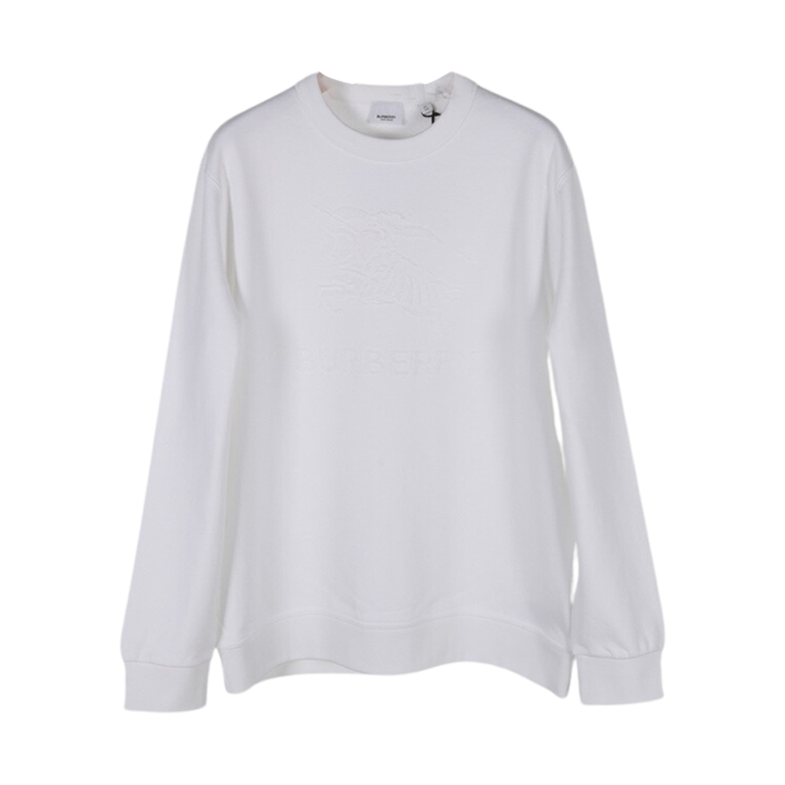 8072758 Burberry Rayner Logo Sweatshirt White