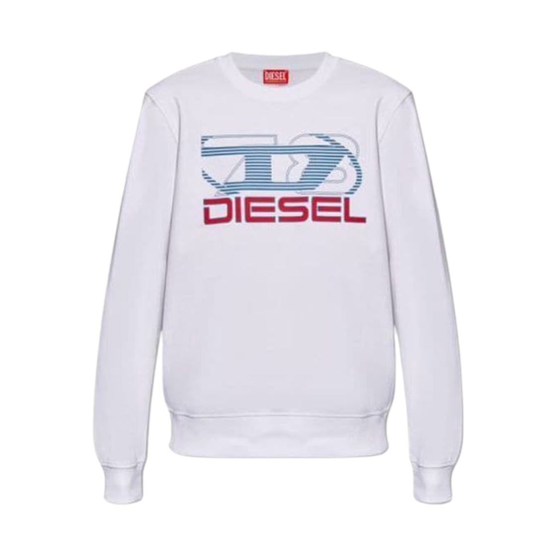 디젤 로고 프린트 스웨트셔츠 화이트(Diesel Sweatshirt with Logo Print White) - 1