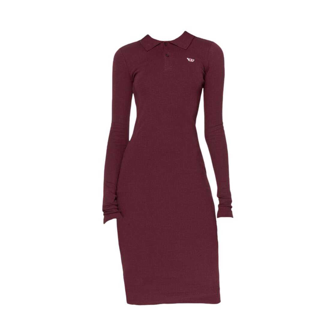 (W) 디젤 D-리버니-Ls-D 미디 드레스 다크 바이올렛((W) Diesel D-Ribenny-Ls-D Midi Dress Dark Violet) - 1