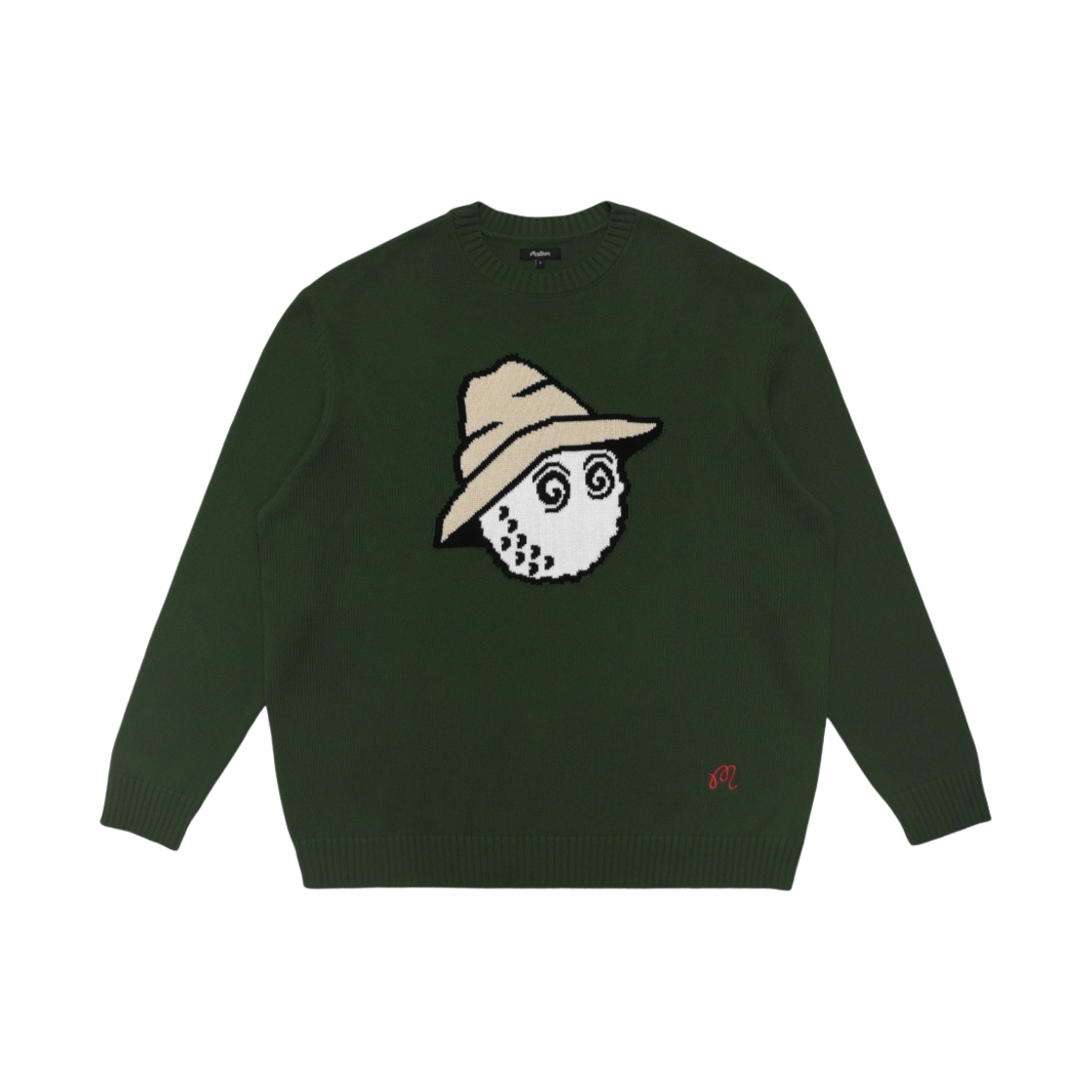 - Malbon Golf Buckets Intarsia Knit Sweater Hunter Green - 대표 이미지 #1