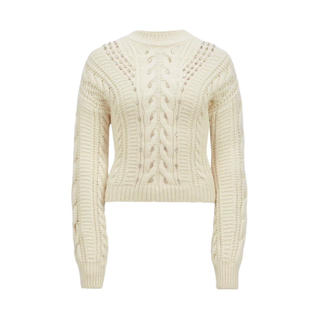 (W) 몽클레르 자수 모헤어 & 울 스웨터 화이트 - 24FW((W) Moncler Embroidered Mohair & Wool Sweater White - 24FW)