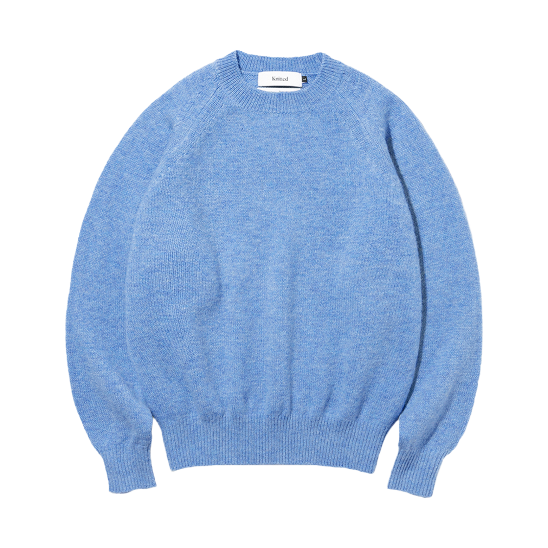 K23AWUK05BL_copy Knitted Shaggy Dog Wool 100% Round Knit Blue