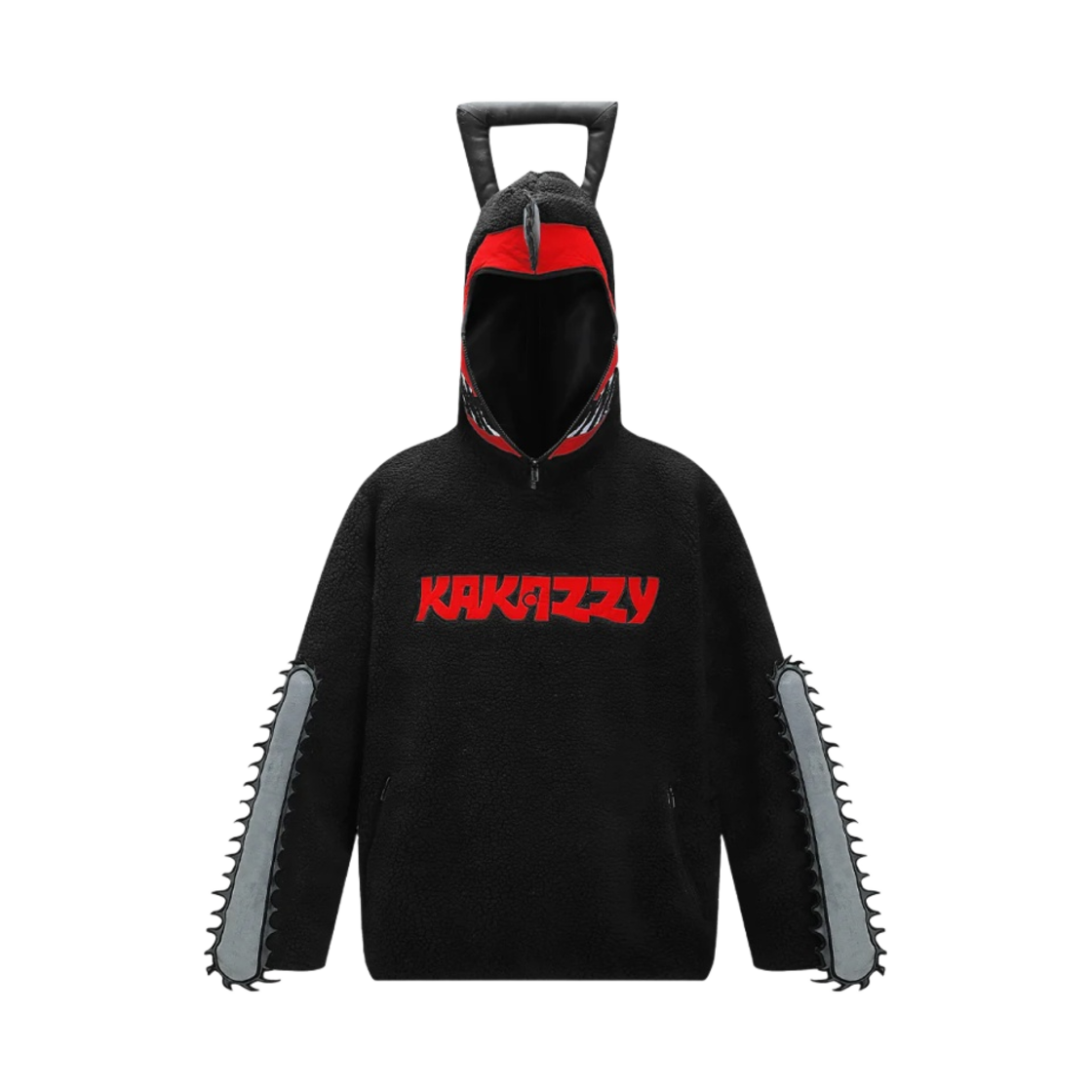 카카지 쉐르파 후드 체인소맨 블랙(Kakazzy Sherpa Hoodie Chainsaw Man Black) - 2