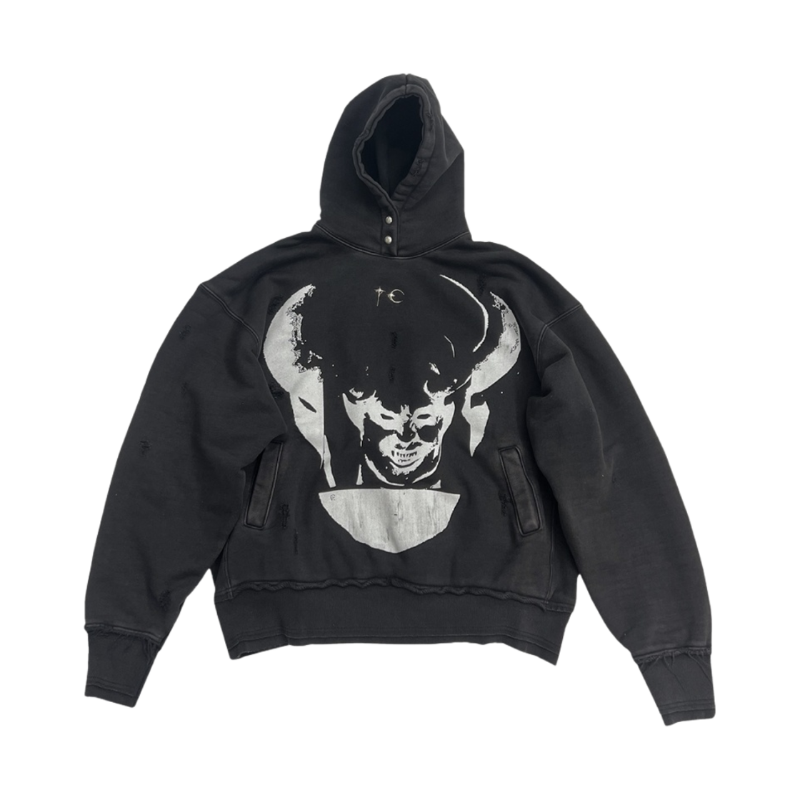 떠그 클럽 사탄 후드 스웻 블랙 화이트