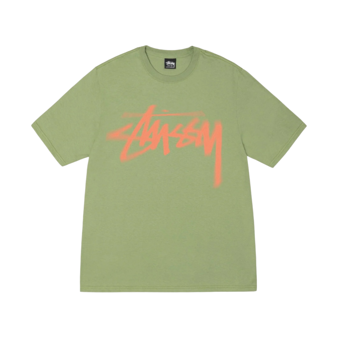 1904932 Stussy Dizzy Stock T-Shirt Moss