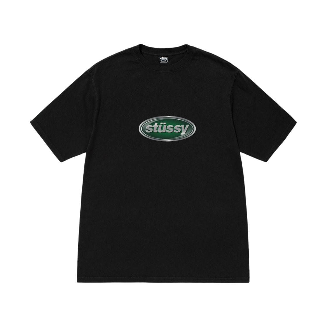 스투시 엠블럼 티셔츠 피그먼트 다이드 블랙(Stussy Emblem T-Shirt Pigment Dyed Black) - 1