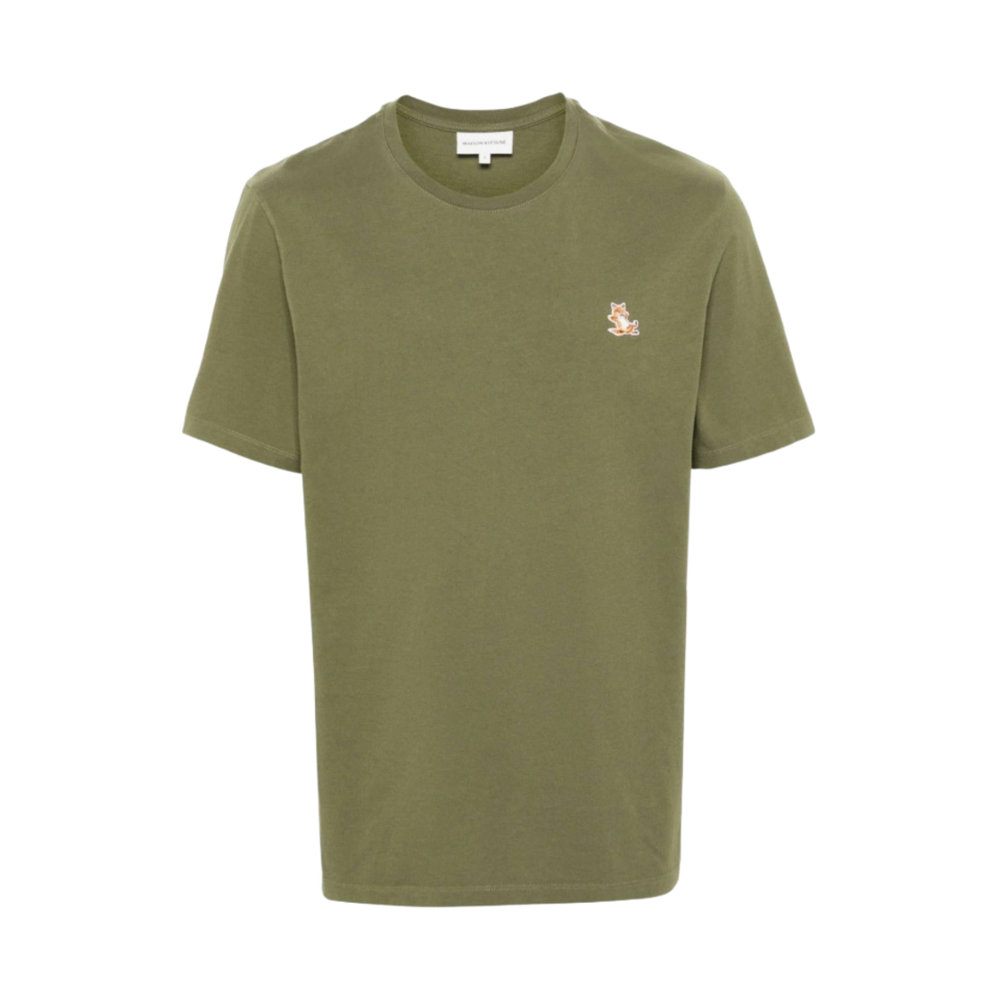 메종 키츠네 칠랙스 폭스 패치 레귤러 티셔츠 밀리터리 그린(Maison Kitsune Chillax Fox Patch Regular T-Shirt Military Green)