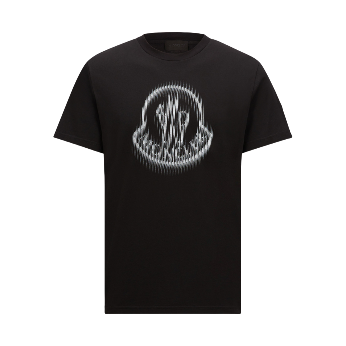 몽클레르 블러드 로고 코튼 티셔츠 블랙 - 25SS(Moncler Blurred Logo Cotton T-Shirt Black - 25SS)