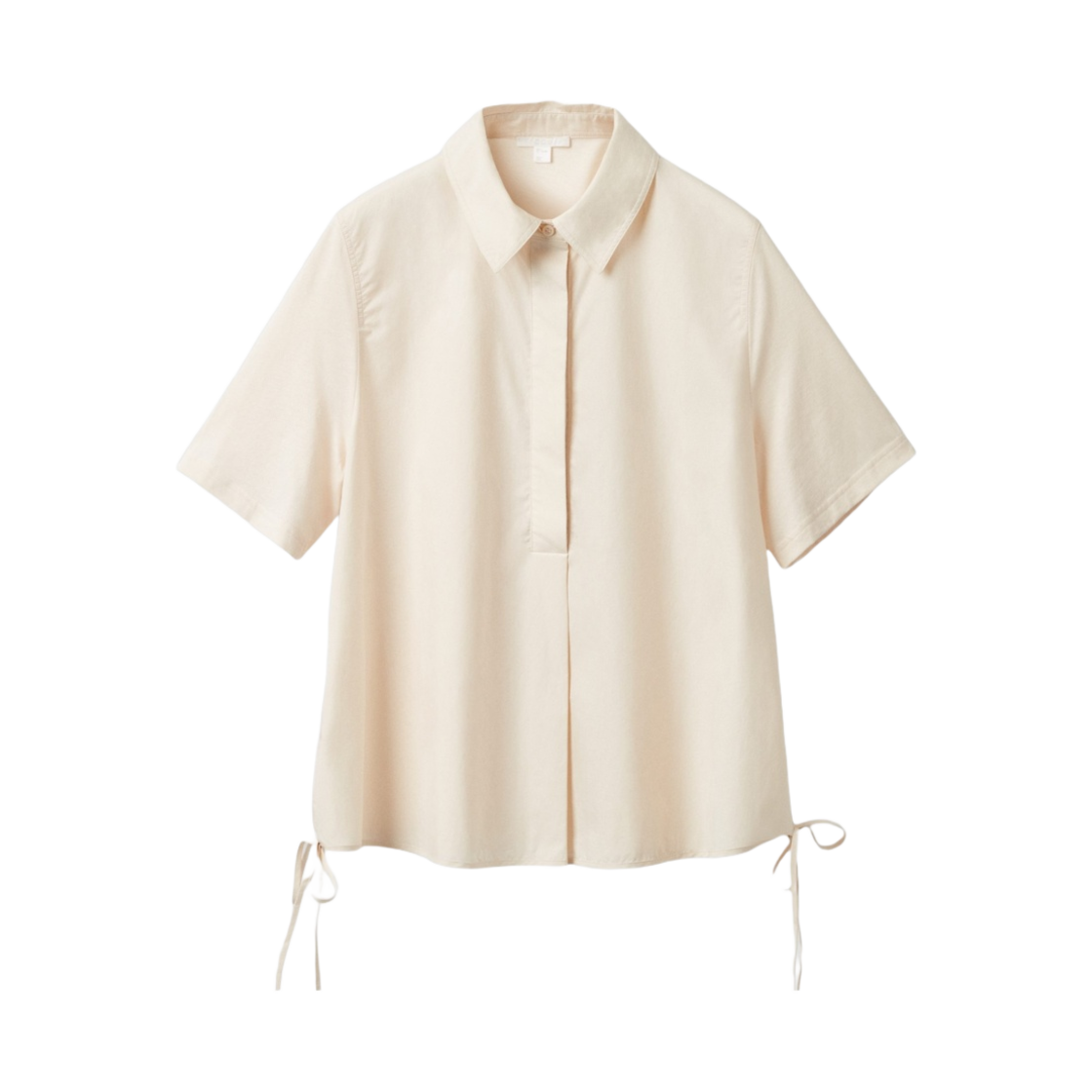 0849748003 (W) COS Short Sleeved Shirt with Ties Beige