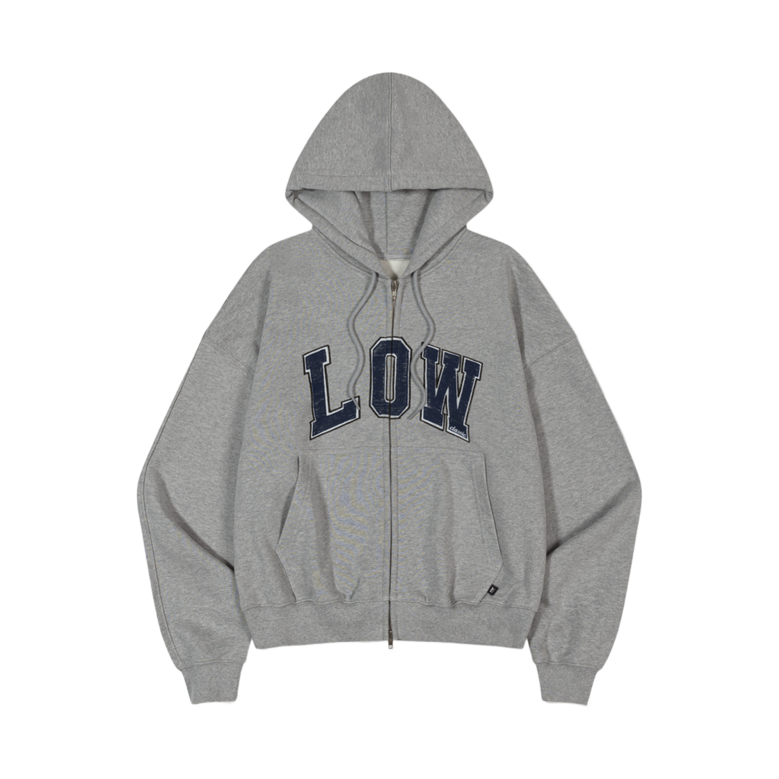 (W) 로우클래식 로우 소프트 스웨트 집업 후디 멜란지 그레이((W) Low Classic Low Soft Sweat Zip-Up Hoodie Melange Grey)