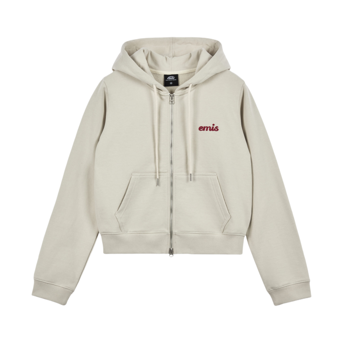 (W) 이미스 아플리케 후드 집업 베이지((W) Emis Applique Hood Zip Up Beige)