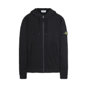 Stone Island 61420 Full Zip Hooded Sweatshirt Black - 20FW