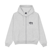 Stussy Stock Seoul Zip Hood Ash Heather 2023