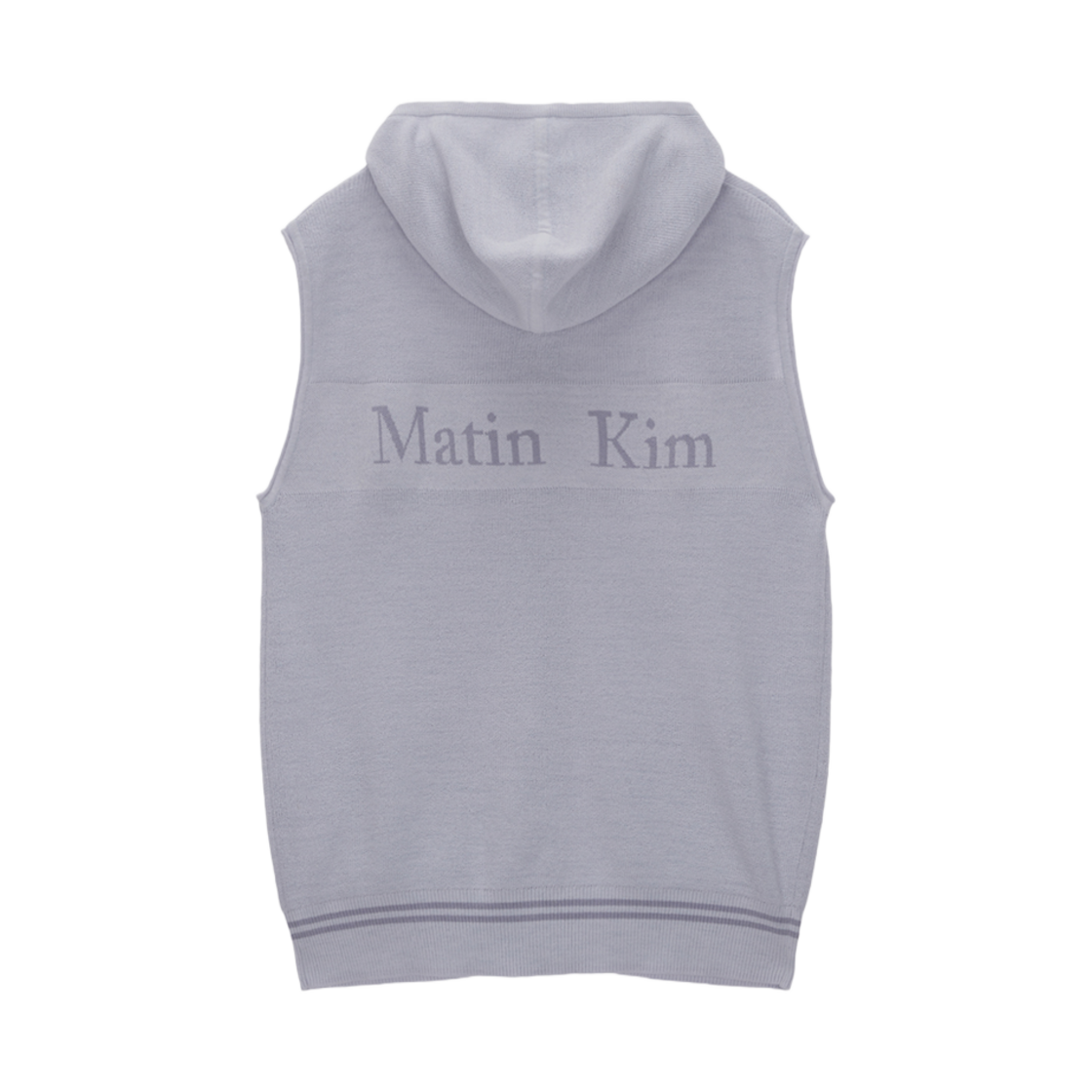 MK2434KV503H Matin Kim Hoody Point Logo Knit Vest Lilac