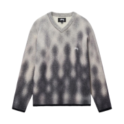 Stussy Gradient Dot Brushed Sweater Grey