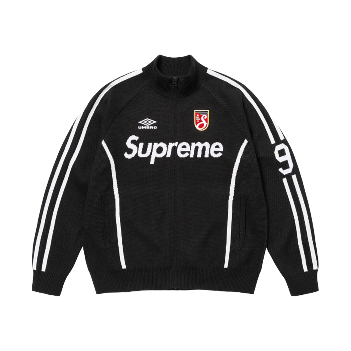- Supreme x Umbro Zip Up Sweater Black - 25SS