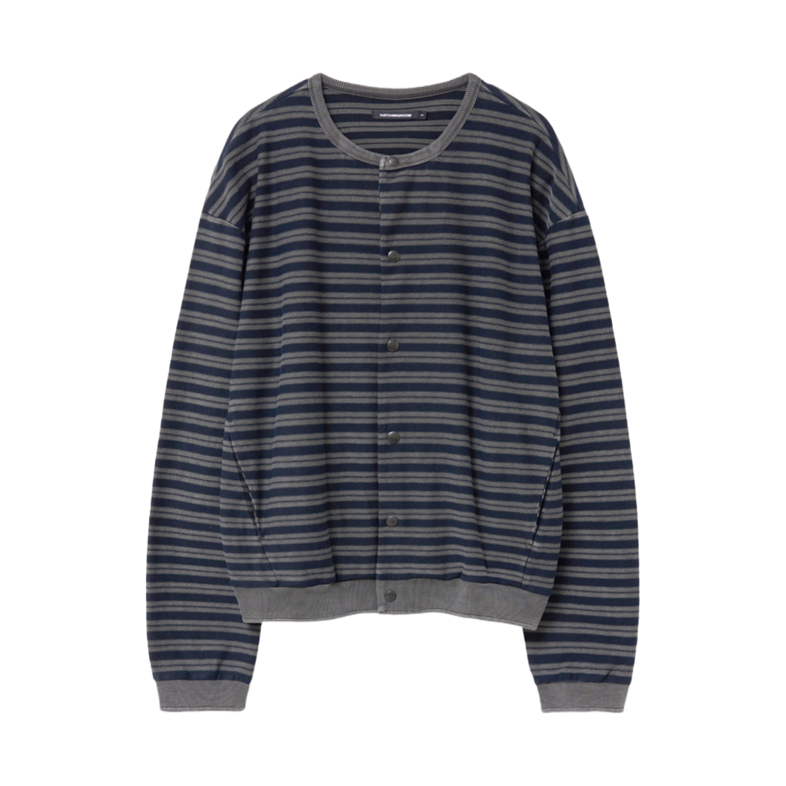 해칭룸 스트라이프 가디건 블루