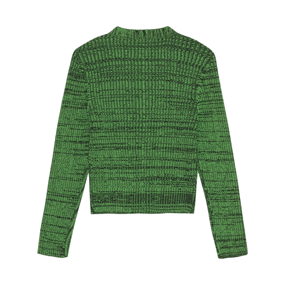 (W) 가니 크롭 멜란지 니트 가디건 켈리 그린((W) Ganni Cropped Melange Knit Cardigan Kelly Green) - 2