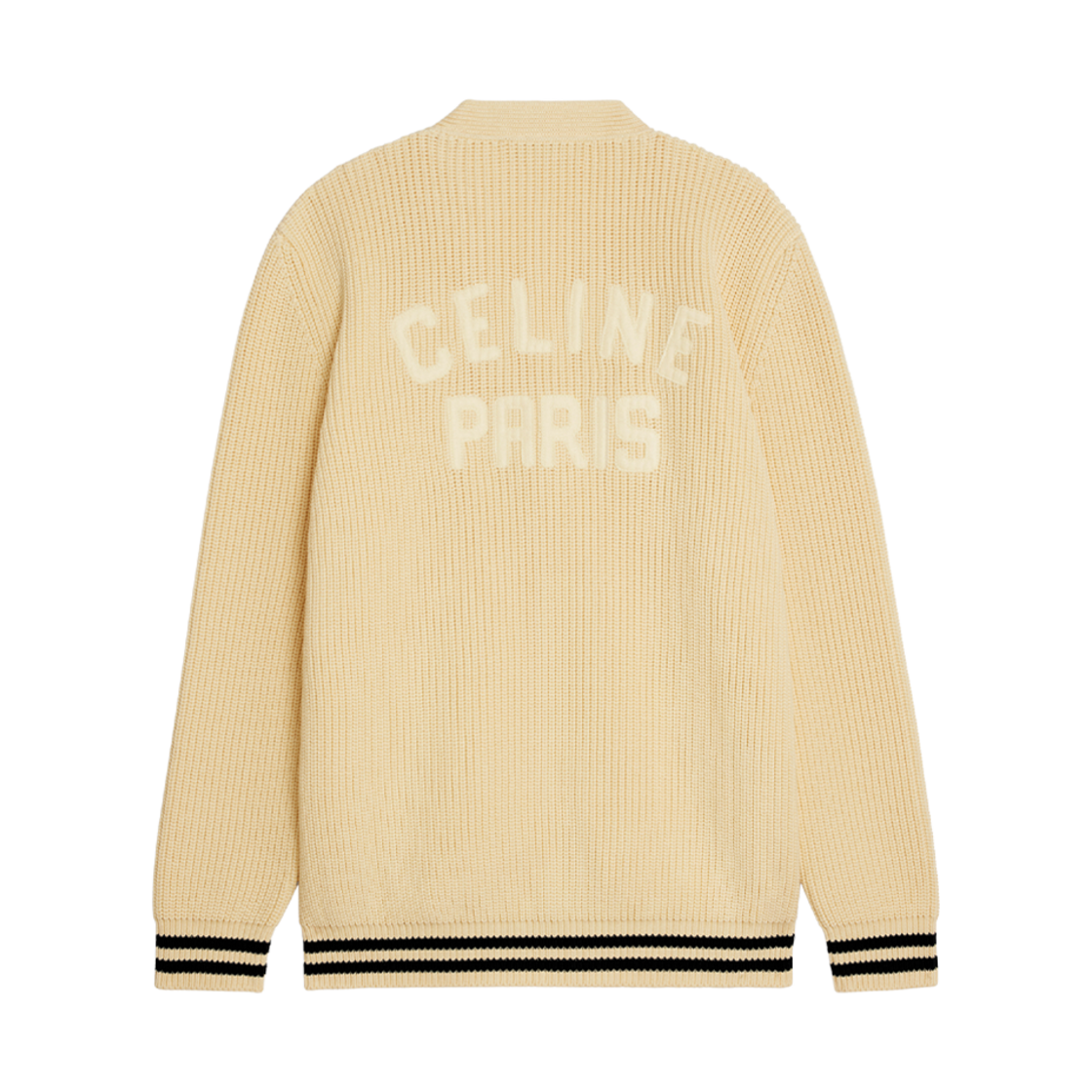 셀린느 컬리지 가디건 코튼 에크루 블랙(Celine College Cardigan in Cotton Ecru Black) - 2