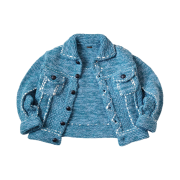 Kapital Wool Hand Knit Cowichan G Jean Navy