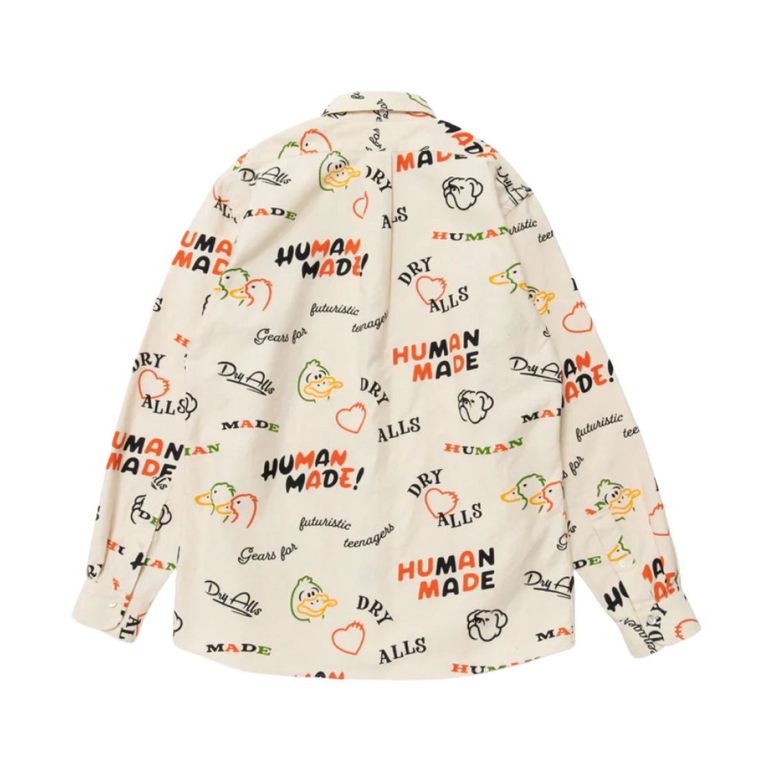 휴먼 메이드 프린티드 BD 롱슬리브 셔츠 화이트(Human Made Printed BD L/S Shirt White) - 2
