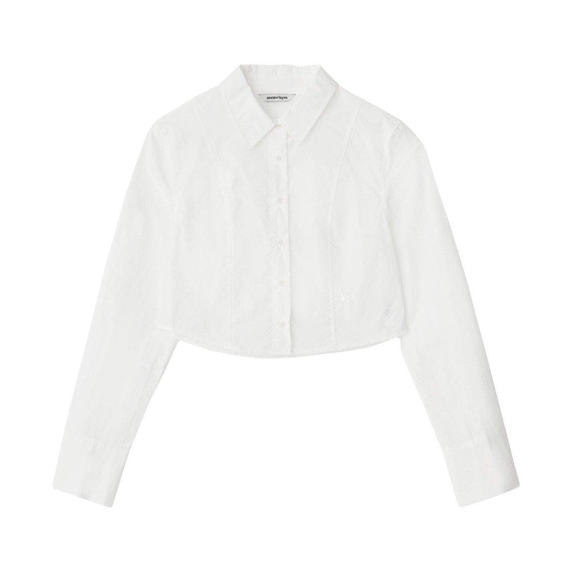 100320200022 Answerisyes Curve crop shirt Ivory