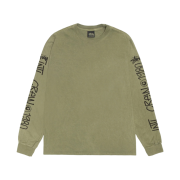Stussy International Pigment Dyed LS T-Shirts Olive