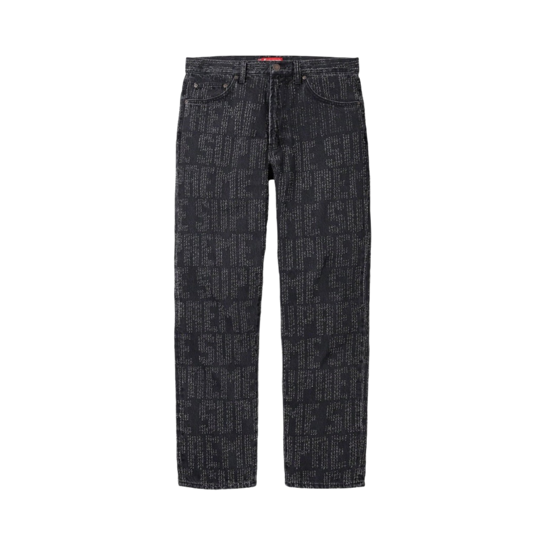 슈프림 니들 펀치 레귤러 진 워시드 블랙 - 23FW