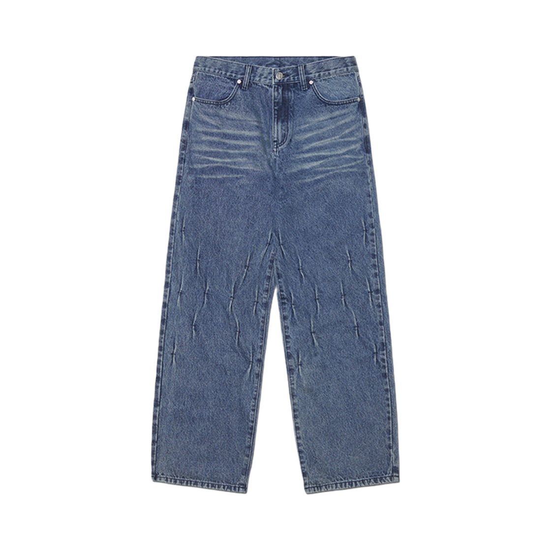 노매뉴얼 K.T 데님 팬츠 워시드 블루(NOMANUAL K.T Denim Pants Washed Blue)