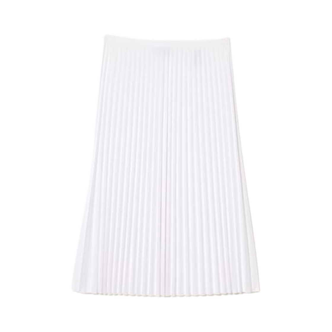 (W) 라코스테 피케라이크 롱 플리츠 스커트 화이트((W) Lacoste Piquelike Long Pleats Skirt White) - 1