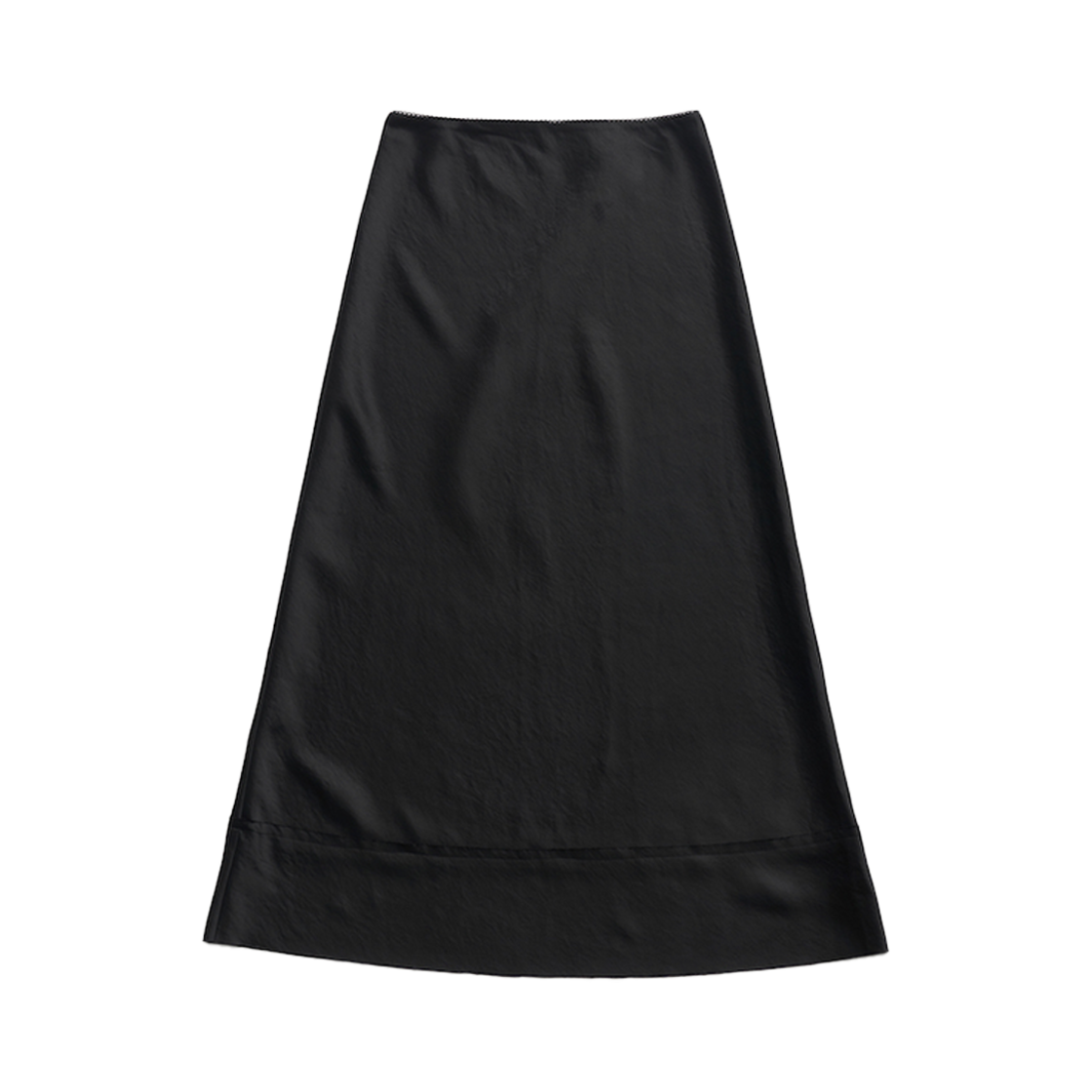 FV25A_SK01BK000 FARVEN Leaf Satine Skirt Black