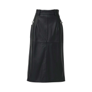 (W) Hysteric Glamour Studded Lamb Leather Skirt Black
