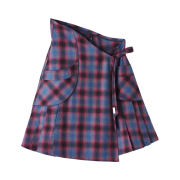 Safarispot Women Cottage Flannel Wrap Skirt Purple