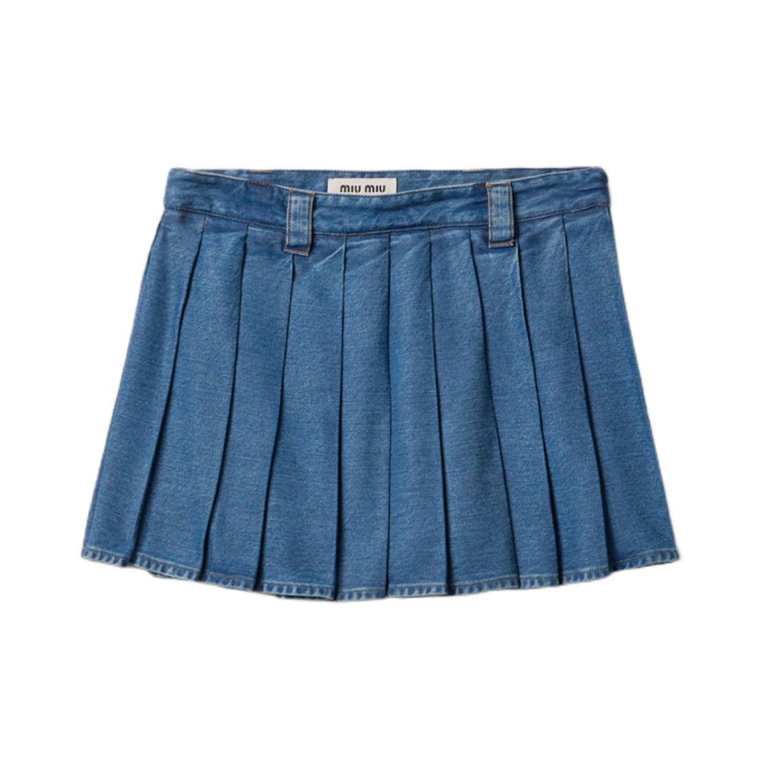 GWD329-143V-F0008 Miu Miu Denim Mini Skirt Blue