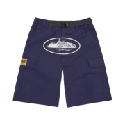 Corteiz Alcatraz Cargo Shorts Navy