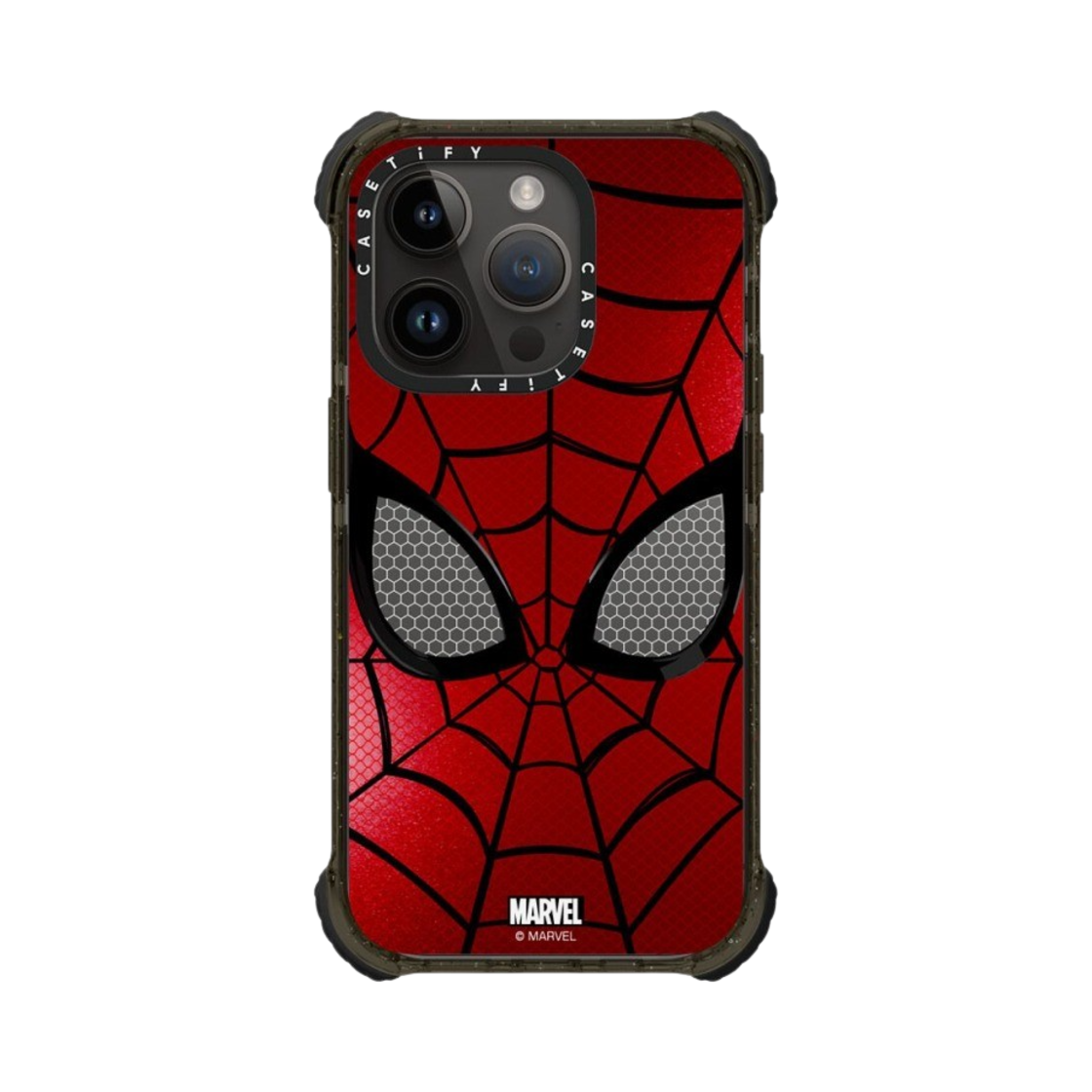 케이스티파이 x 마블 아이폰 스파이더맨 마스크 울트라 임팩트 범퍼 케이스 클리어 블랙(Casetify x Marvel iPhone Spider-Man Mask Ultra Impact Bumper Case Clear Black) - 3
