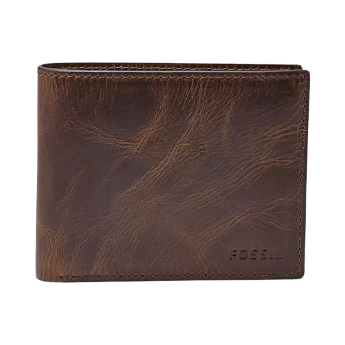 ML3681201 Fossil Derrick RFID Flip ID Bifold Dark Brown