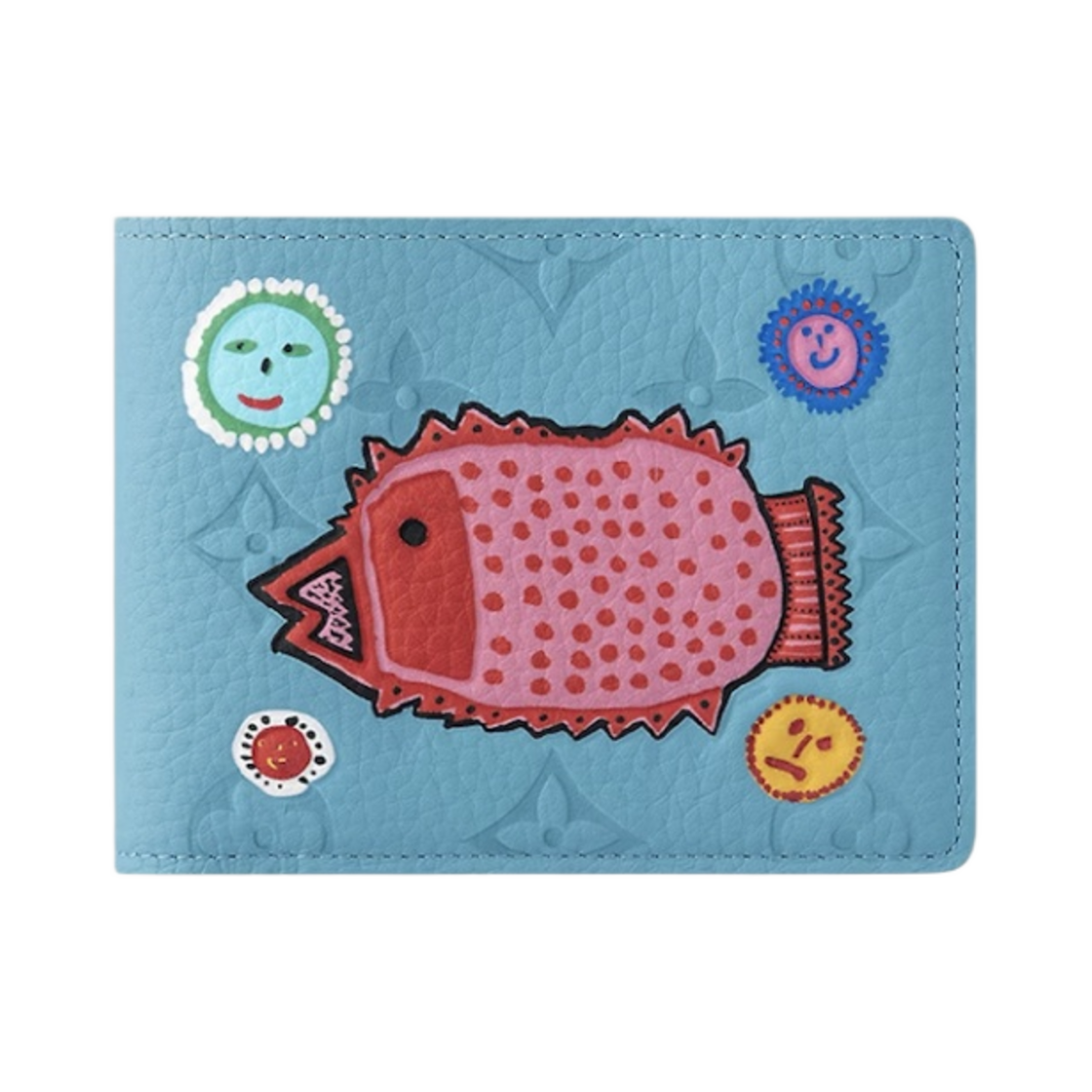 루이비통 x 야요이 쿠사마 멀티플 월렛 토뤼옹 모노그램 블루