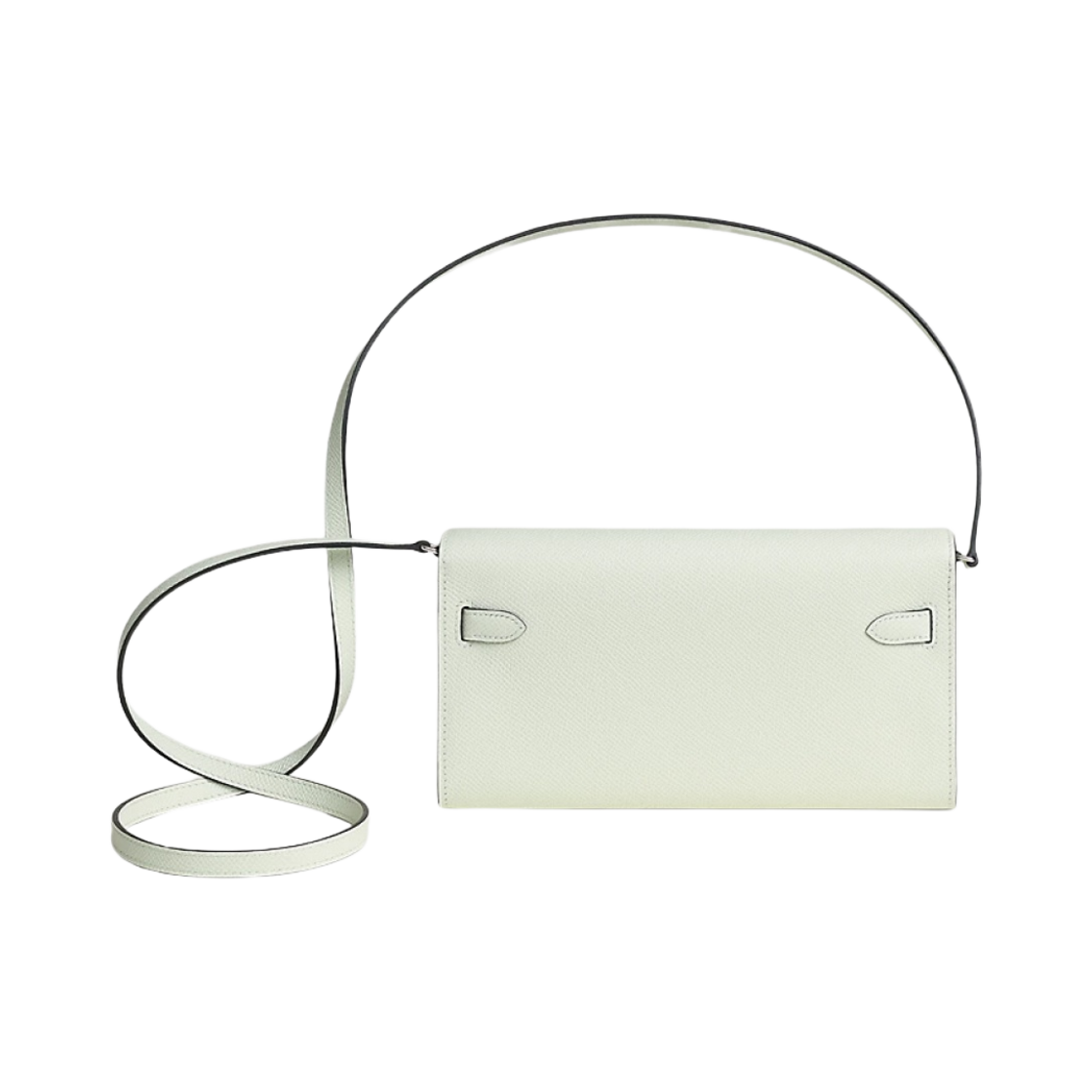 H080253CK0S Hermes Kelly Classic To Go Wallet Epsom & Palladium Vert Fizz - #2