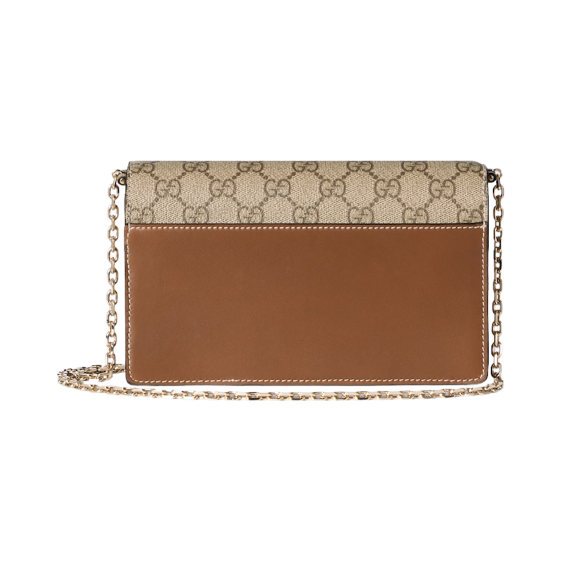 구찌 GG 엠블럼 체인 월렛 베이지 다크 브라운(Gucci GG Emblem Chain Wallet Beige Dark Brown) - 2